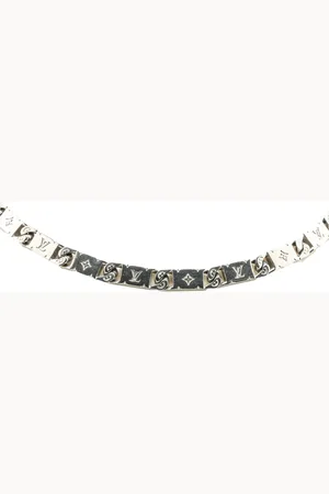 LOUIS VUITTON 2023 Tied Up Halskette aus Edelstahl mit Monogramm