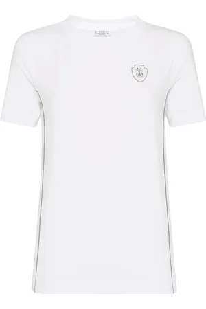 Brunello Cucinelli T-Shirt mit Logo-Patch
