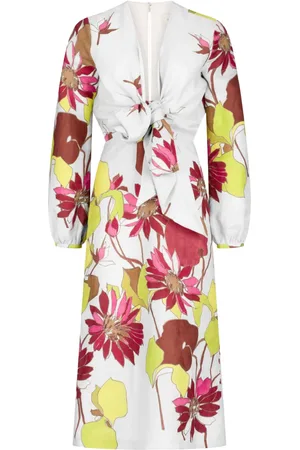Silvia Tcherassi Midikleid mit Blumen-Print