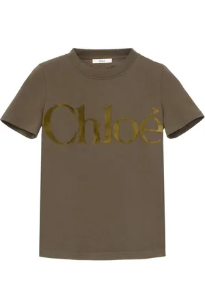 Chloé T-Shirt mit geflocktem Logo