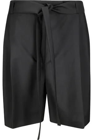 Rohe Shorts mit Paperbag-Taille