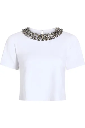 Cinq A Sept Bluse mit Kristallverzierung