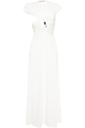 CHRISTOPHER ESBER Geripptes Helix Kleid mit Kristallen