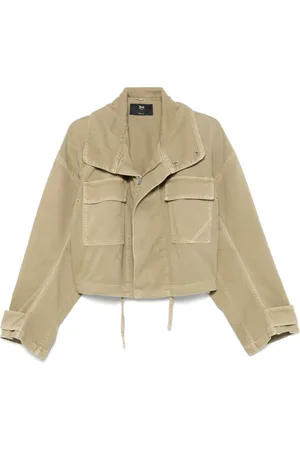 3x1 Cropped-Jacke mit Rundhalsausschnitt
