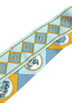 Hermès 2000-2024 Colliers et Chiens Forever Twilly Seidenschal