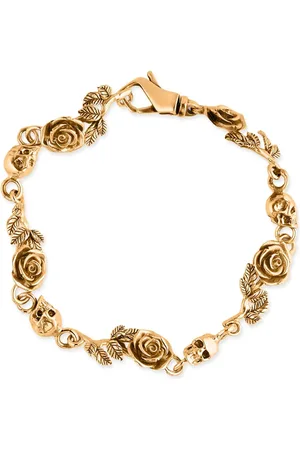 EMANUELE BICOCCHI Armband mit Rosen- und Totenkopfmotiv