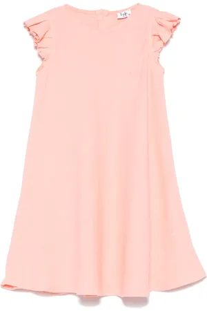 Il gufo Leinenkleid mit Rüschendetail