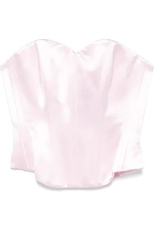 ALEX PERRY Schulterfreies Top aus Duchesse-Satin