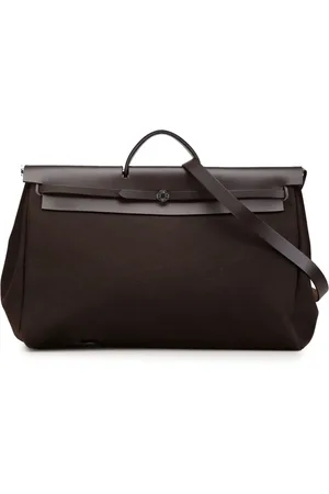 Hermès 2021 Toile Militaire Vache Hunter Herbag Zip Retourne Cabine Reisetasche 50cm