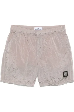 Stone Island Badeshorts mit Kompass-Patch