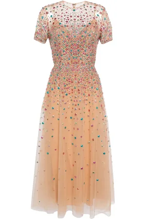 Elie saab Midikleid mit Perlen