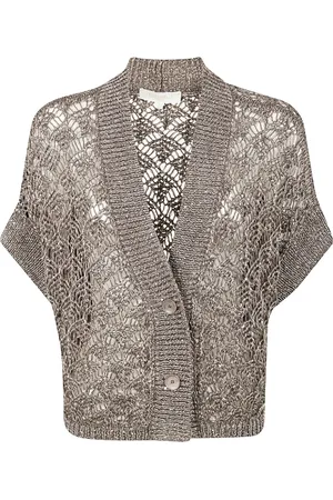 ANTONELLI Cardigan mit Lochstrickmuster