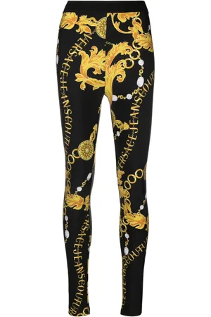 VERSACE Leggings mit Logo-Bund