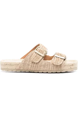 MANEBI Espadrilles mit Raffiabast-Streifen