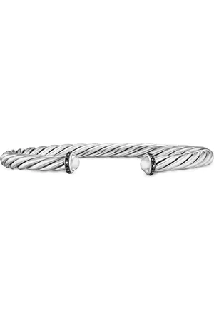 David Yurman Cable Cuff Sterlingsilber-Armband mit Diamanten (6mm)