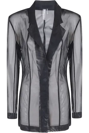 Norma Kamali Langer Blazer mit Sheer-Effekt