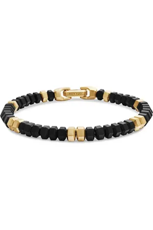 David Yurman 18kt Hex Bead Gelbgoldarmband 6mm