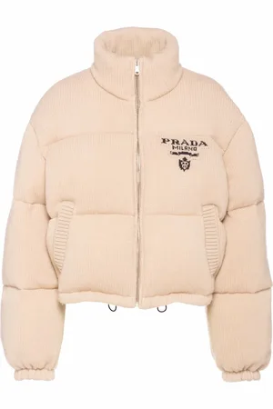 Prada Gefütterte Kaschmirjacke mit Logo