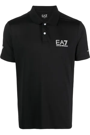 EA7 Poloshirt mit Logo-Print