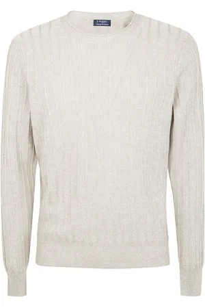 BARBA Gerippter Strickpullover
