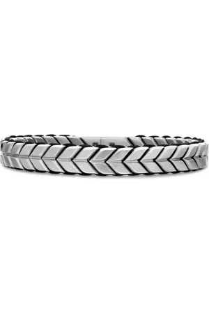 David Yurman Chevron Woven Armband aus Sterlingsilber 9mm