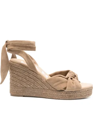 MANEBI Wedge-Espadrilles aus Wildleder 100mm