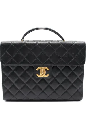CHANEL 1996-1997 Business Aktentasche mit Rautensteppung