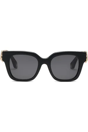 Roberto Cavalli Eckige Sonnenbrille mit goldfarbenen Details