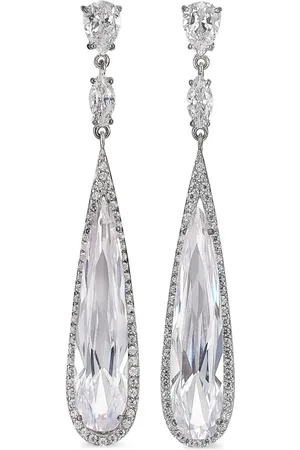 Anabela Chan 18kt Shard weißvergoldete Hängeohrringe mit Diamanten