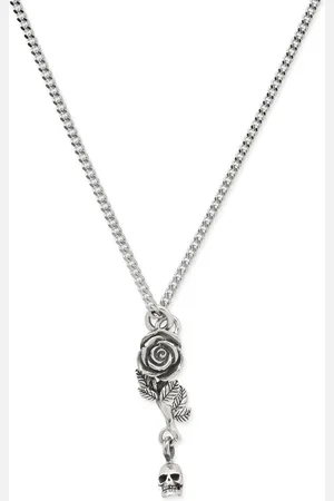 EMANUELE BICOCCHI Rose & Skull Halskette mit Anhänger