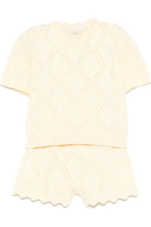 Elisabetta Franchi Gestricktes Short-Set
