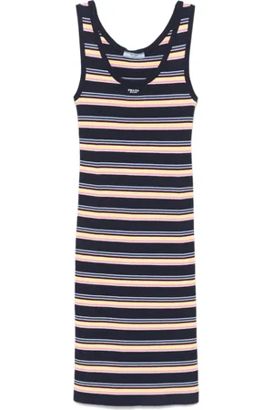 Prada Gestreiftes Midikleid
