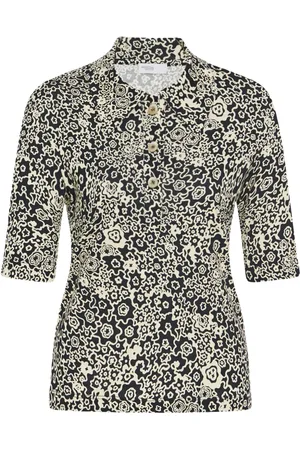 ROSETTA GETTY Poloshirt mit Blumen-Print