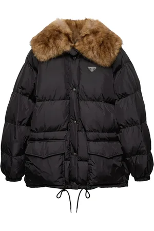 Prada Gefütterte Jacke mit emailliertem Logo