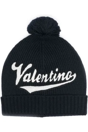 VALENTINO GARAVANI Bommelmütze mit Logo-Stickerei