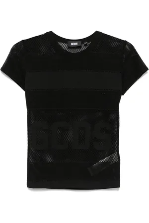 GCDS T-Shirt aus Mesh mit Logo