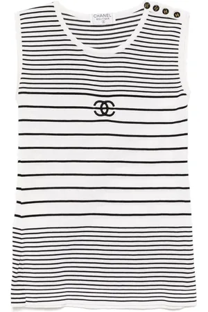 CHANEL 1990-2000s gestreiftes Oberteil