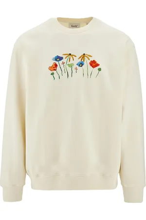 Foret Botanic Sweatshirt mit Blumenstickerei