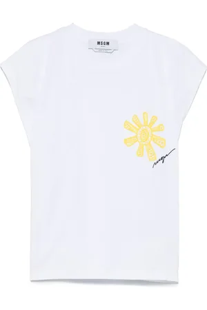 Msgm T-Shirt mit Sonnenstickerei