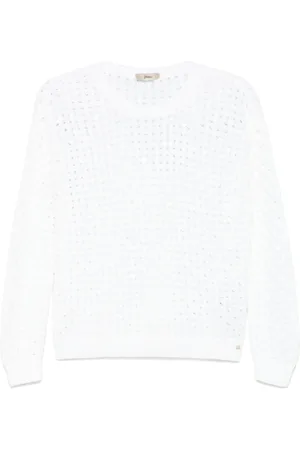 HERNO Pullover mit Lochstrickmuster