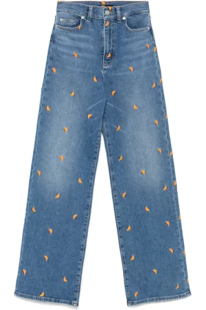 Maje Jeans mit Früchtestickerei