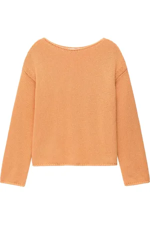 Another Tomorrow Gestrickter Pullover mit Drapierung