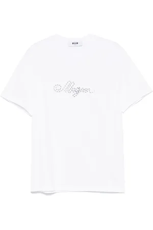 Msgm T-Shirt mit Logo-Stickerei