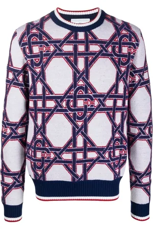 Casablanca Intarsien-Pullover mit Logo