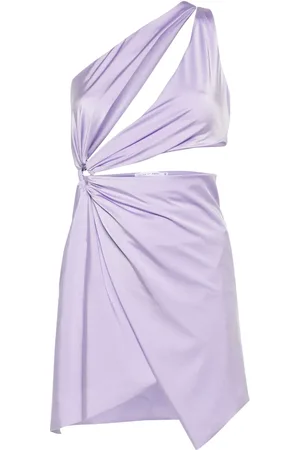 AMEN Asymmetrisches Satin-Minikleid