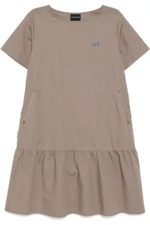 AGNÈS B. Kleid mit Logo-Stickerei