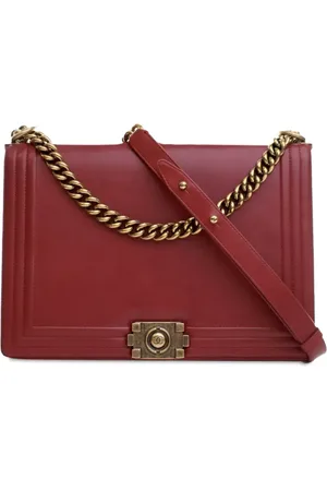 CHANEL 2011 große Reverso Boy Flap Umhängetasche aus Kalbsleder