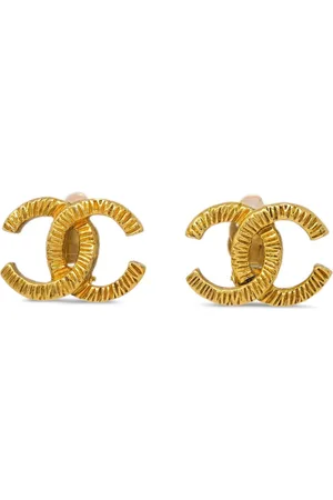 CHANEL 1990-2000 Ohrclips mit CC-Motiv