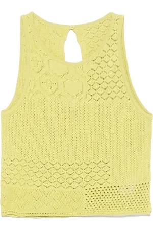 AKEP Gestricktes Oberteil mit Spitzenstich