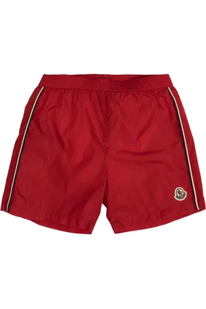 Moncler Badeshorts mit dreifarbigen Besatz